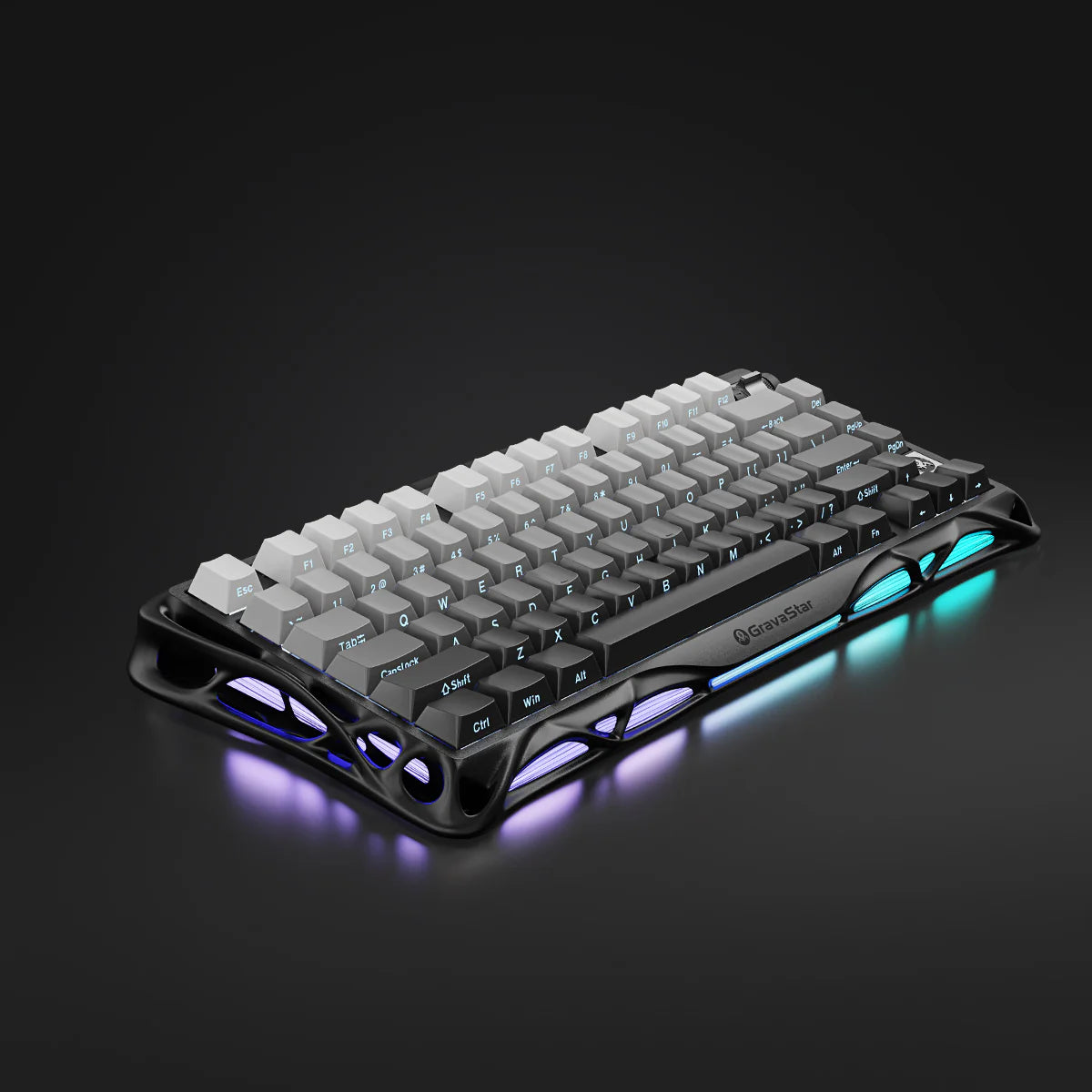 GravaStar Mercury K1 Gradient Black | 75% RGB Mechanical Keyboard