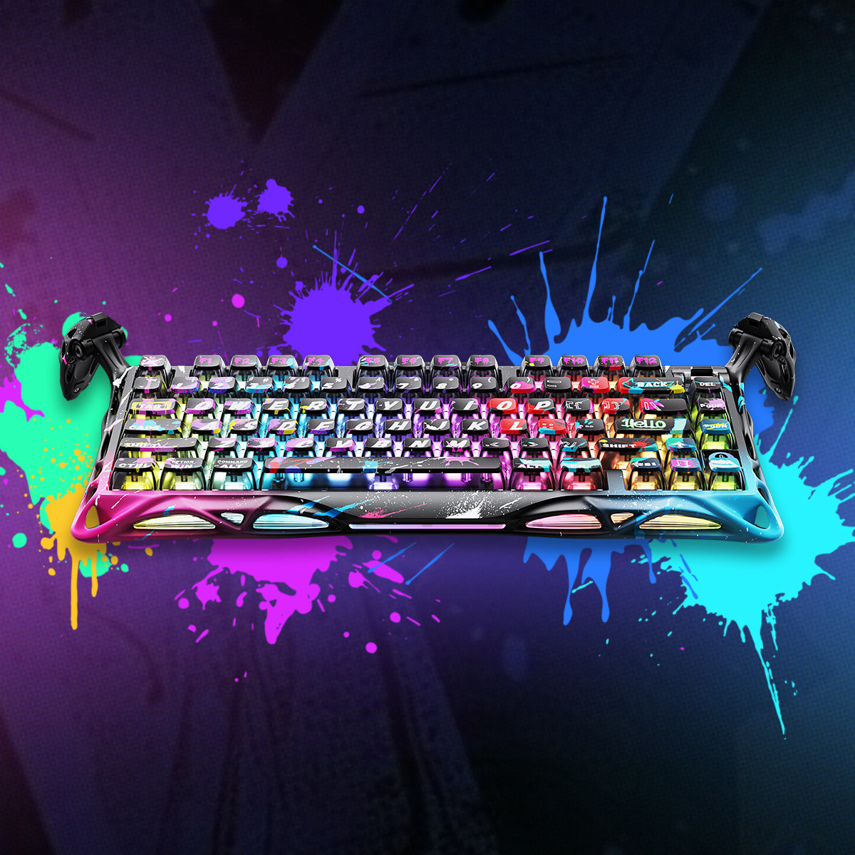 GravaStar Mercury V75 Pro Neon Graffiti | Hall Effect Gaming