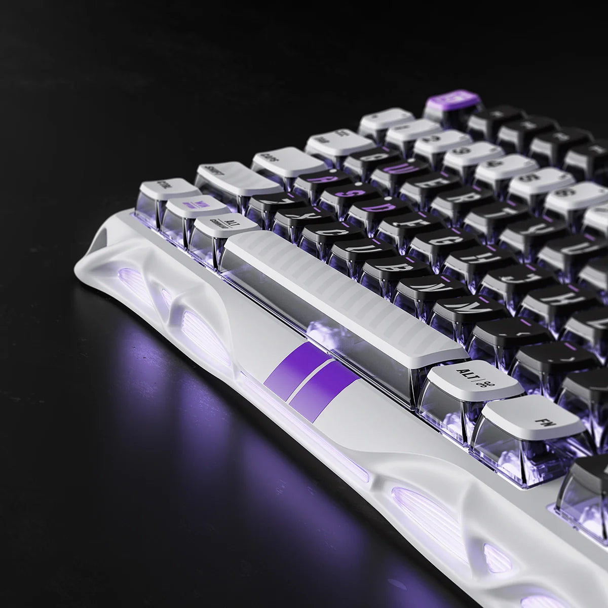 GravaStar Mercury V75 HE Gaming Keyboard - 75% compact layout with Hall Effect magnetic switches, 8kHz polling rate, 0.125ms latency, adjustable actuation 0.1-3.5mm, dynamic rapid trigger, RGB lighting 16 modes, semi-aluminum construction, hot-swappable switches, 5-layer acoustic foam, perfect for FPS gaming, CS2, Valorant, competitive esports