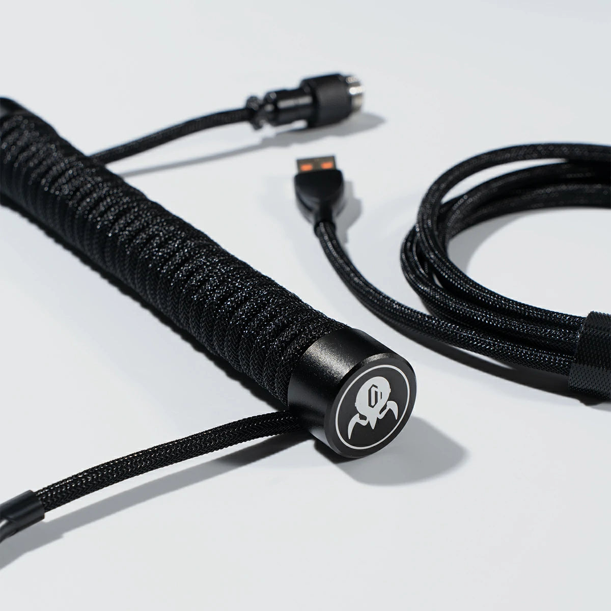 GravaStar Coiled Aviator USB Cable - Black/White