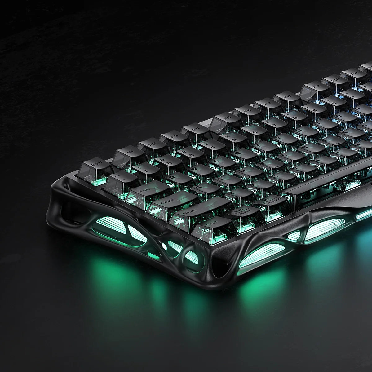 GravaStar Mercury V75 HE Gaming Keyboard - 75% compact layout with Hall Effect magnetic switches, 8kHz polling rate, 0.125ms latency, adjustable actuation 0.1-3.5mm, dynamic rapid trigger, RGB lighting 16 modes, semi-aluminum construction, hot-swappable switches, 5-layer acoustic foam, perfect for FPS gaming, CS2, Valorant, competitive esports
